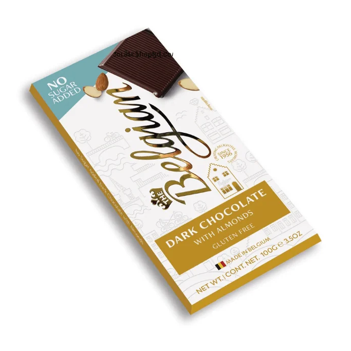 belgian no sugar dark chocolate with almond price in bd